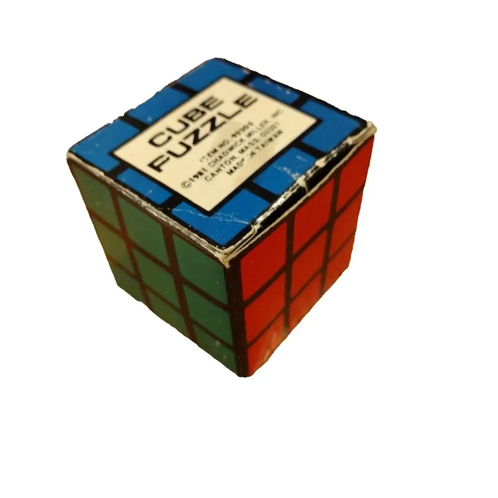 Chadwick Miller Cube Puzzle 95205 VTG 1984 Twist Color-Match 3x3x3 w/Box Taiwan